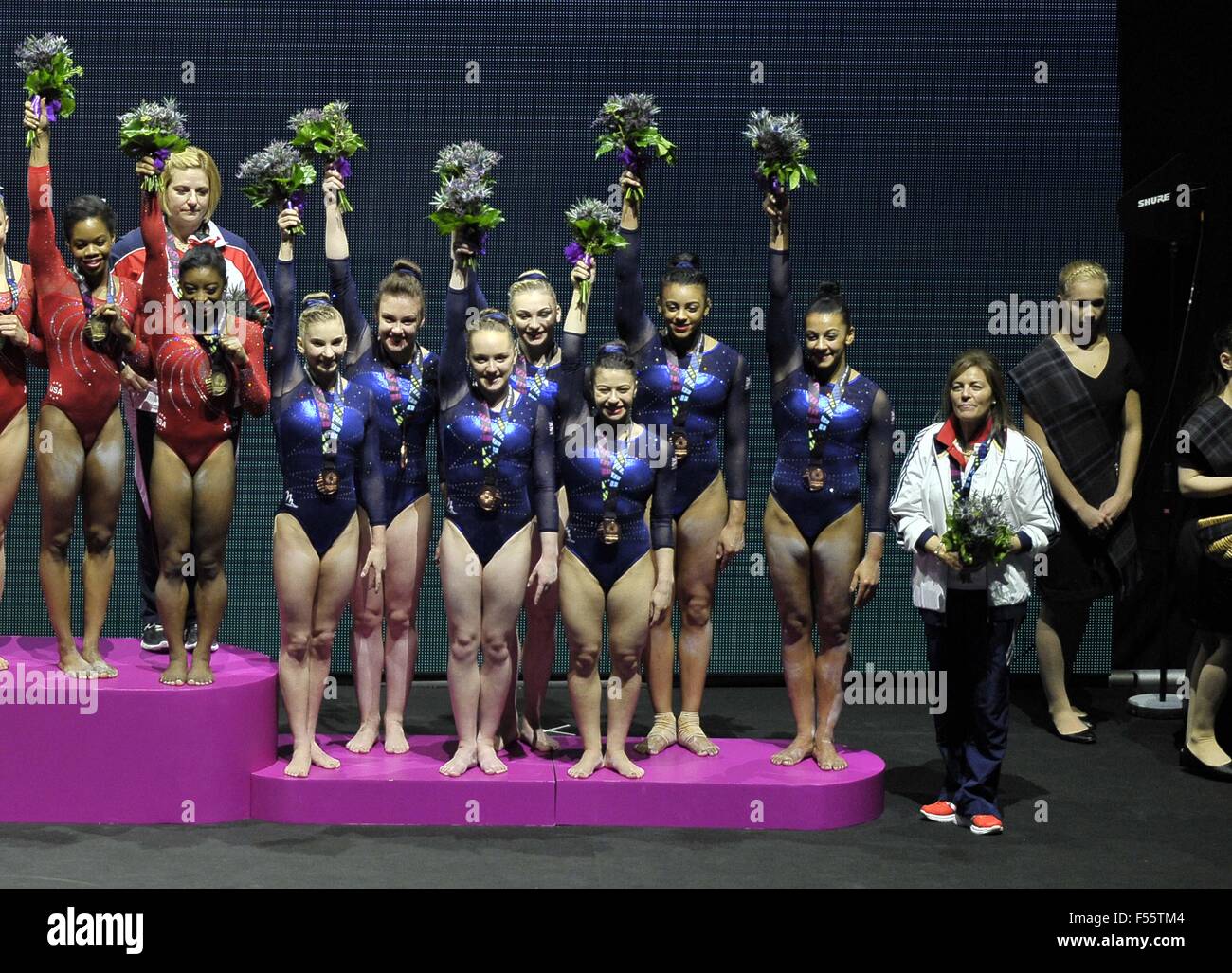 Gymnastics Team Podium High Resolution Stock Photography And Images Alamy