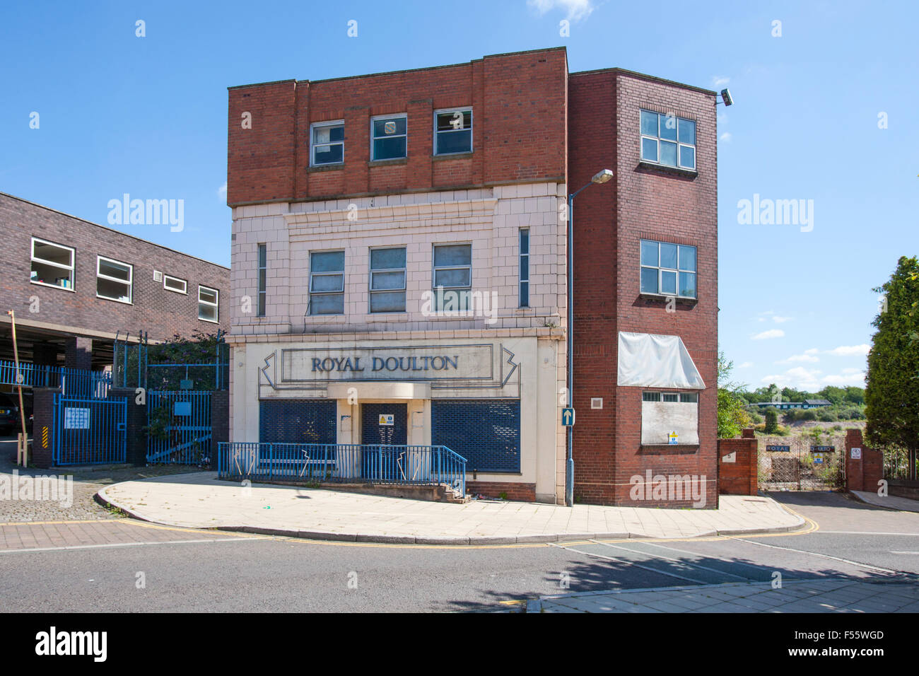 The closed down Royal Doulton office and factory shop in Burslem Stoke-on-Trent Staffordshire UK Stock Photo