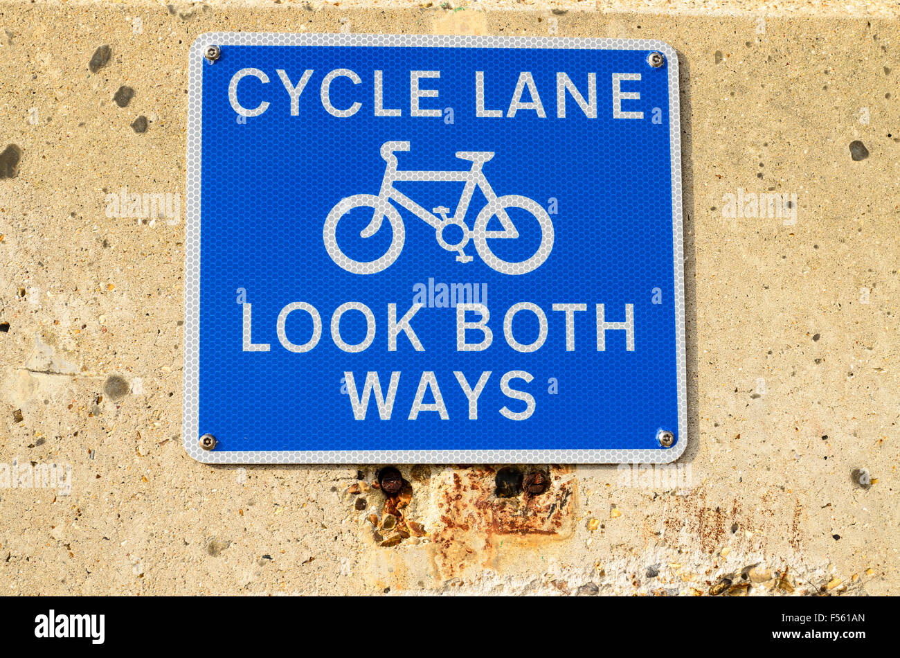 Cycle Lane sign, England UK Stock Photo Alamy
