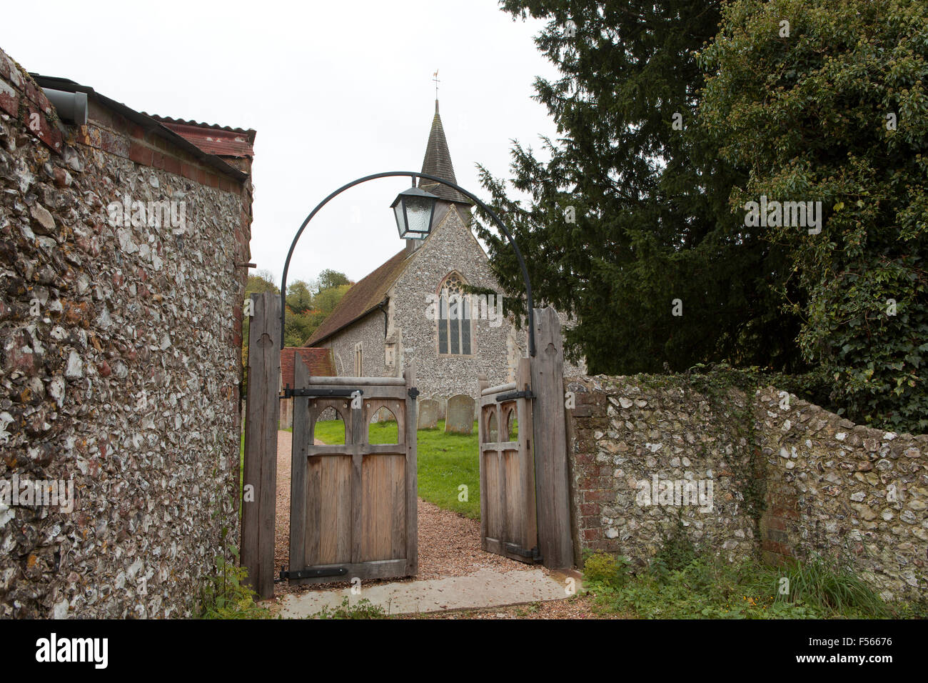 Old English church in the village of Compton West Sussex Stock Photo ...