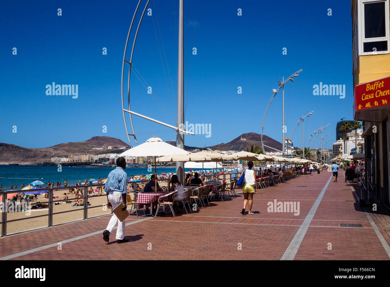 Promenade by Las Canteras beach, Las Palmas de Gran Canaria, Gran Canaria,  Canary Islands, Spain Stock Photo - Alamy