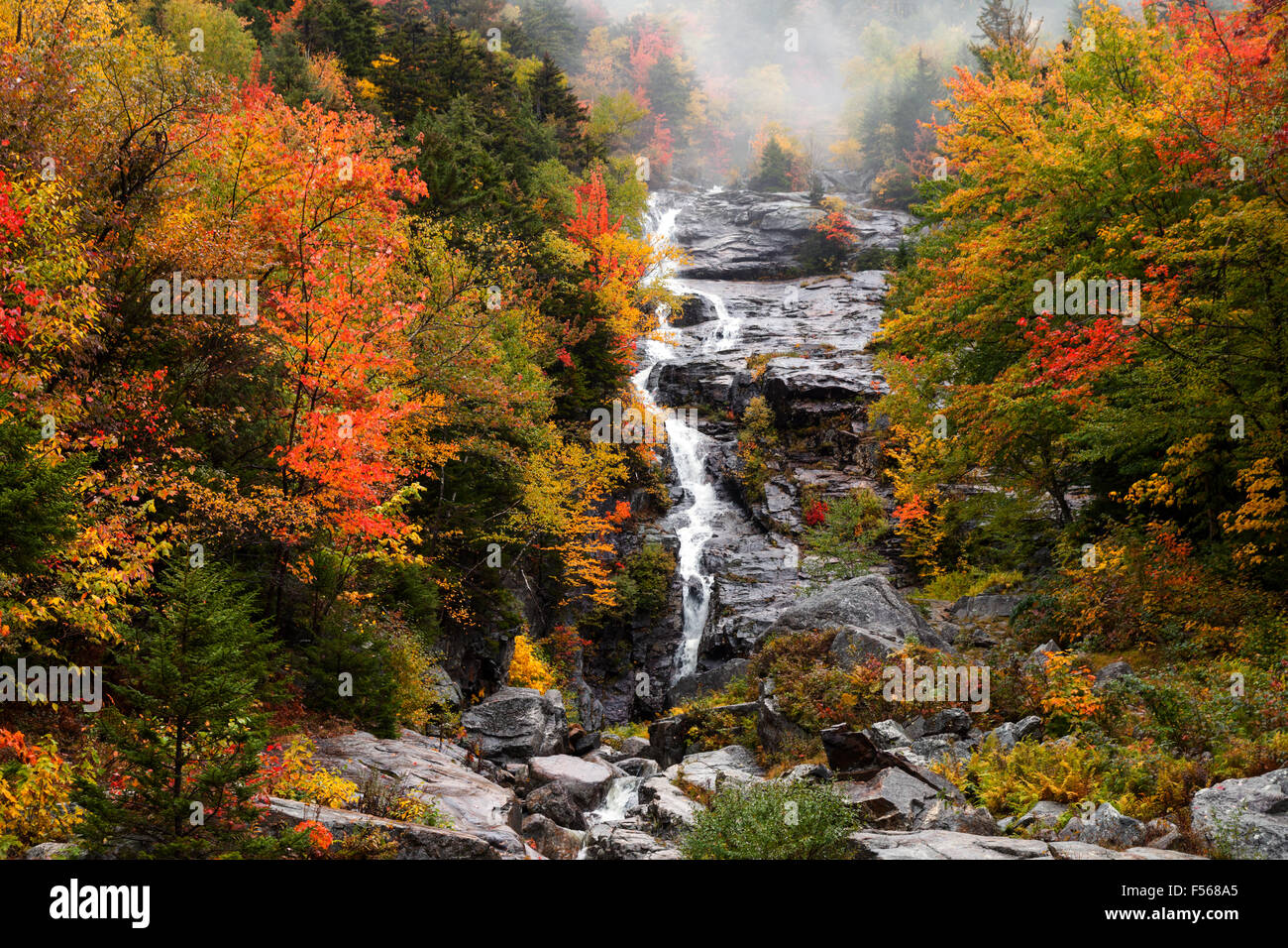 Silver Cascade waterfall, Crawford Notch State Park, White Mountains