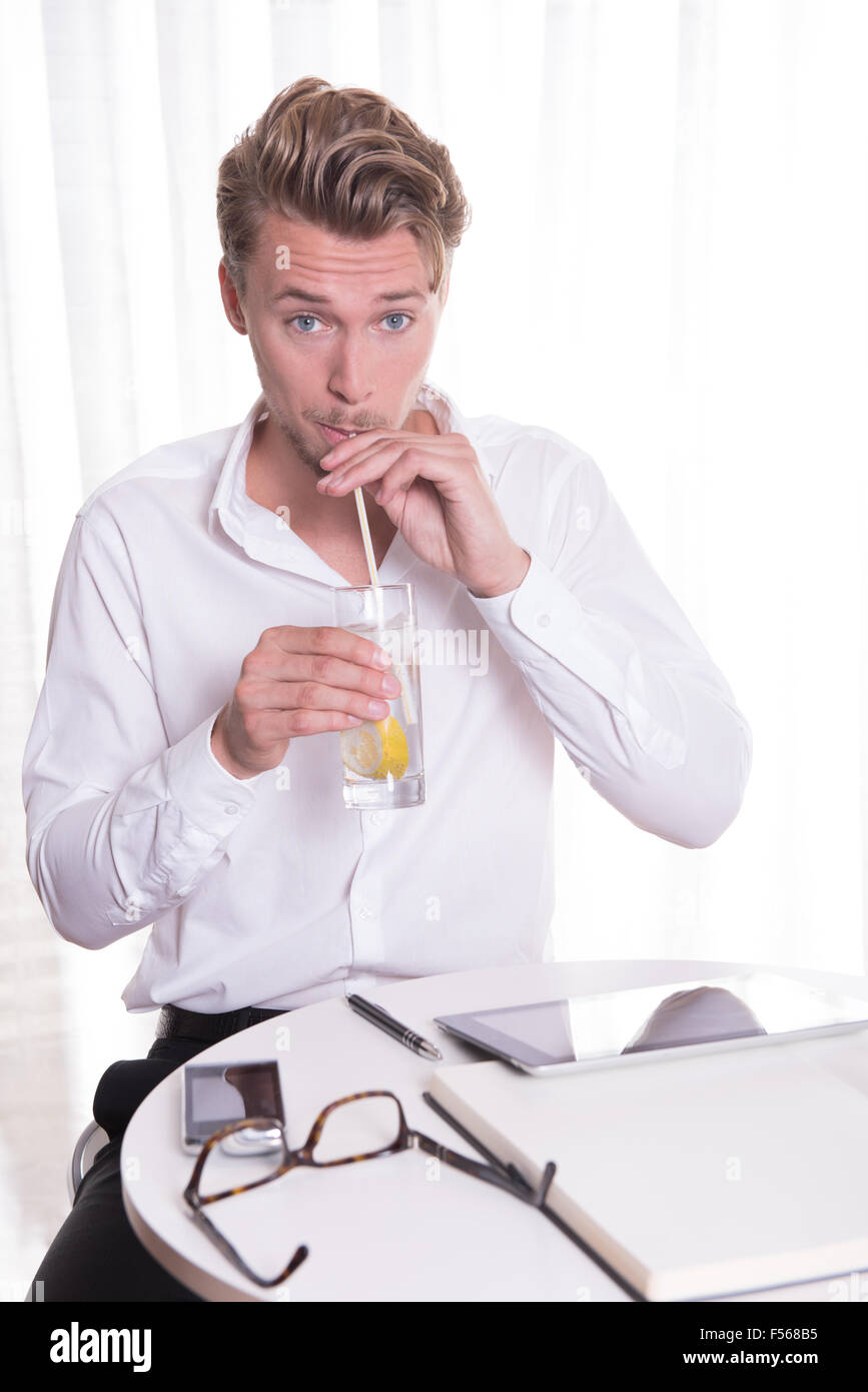 Sporty young man glass hi-res stock photography and images - Alamy