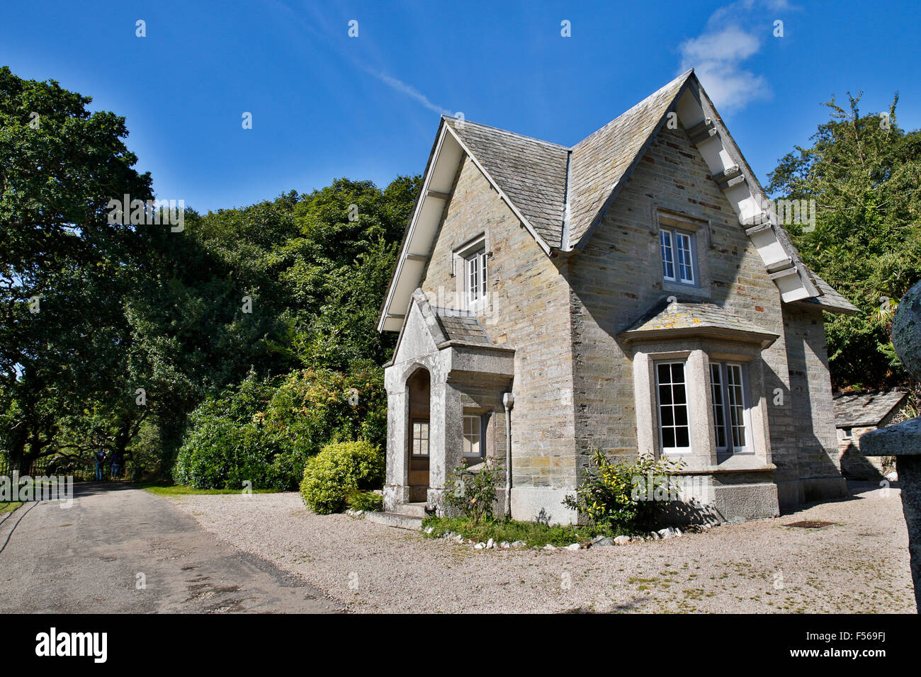 House; Loe Pool; Penrose; Cornwall; UK Stock Photo
