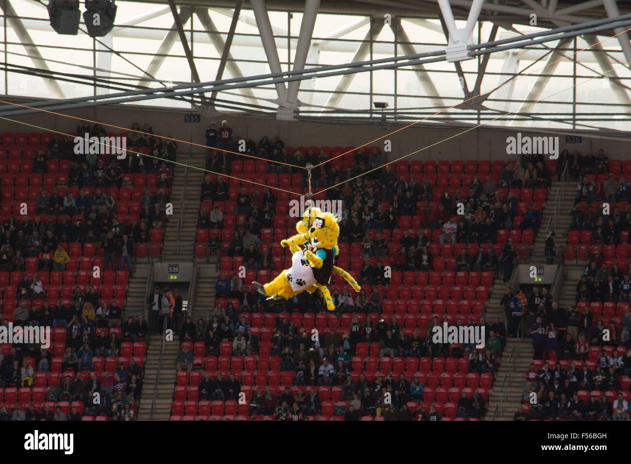 Jaguars' mascot drops into Wembley Stadium for NFL spectacular