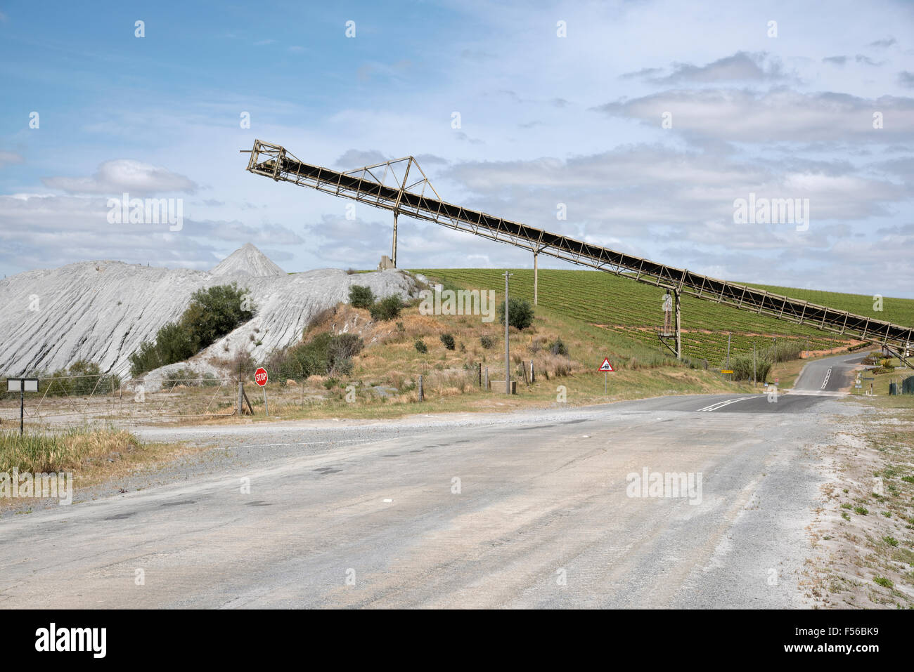Cement manufacturing plant set in countryside near Riebeeck West South