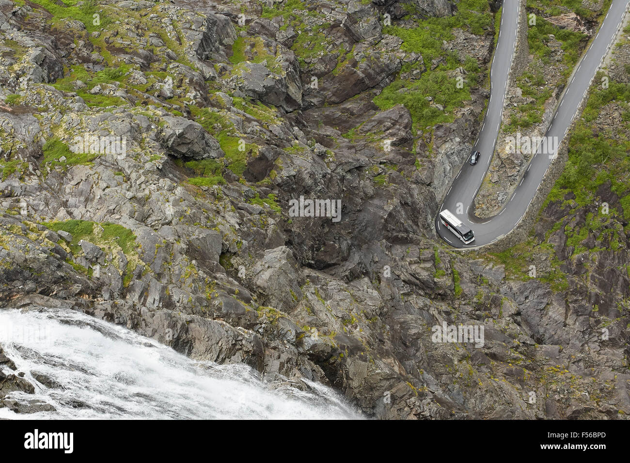 The Famous Hair Pin Bends Of The Trollstigen, In Norway. Stock Photo