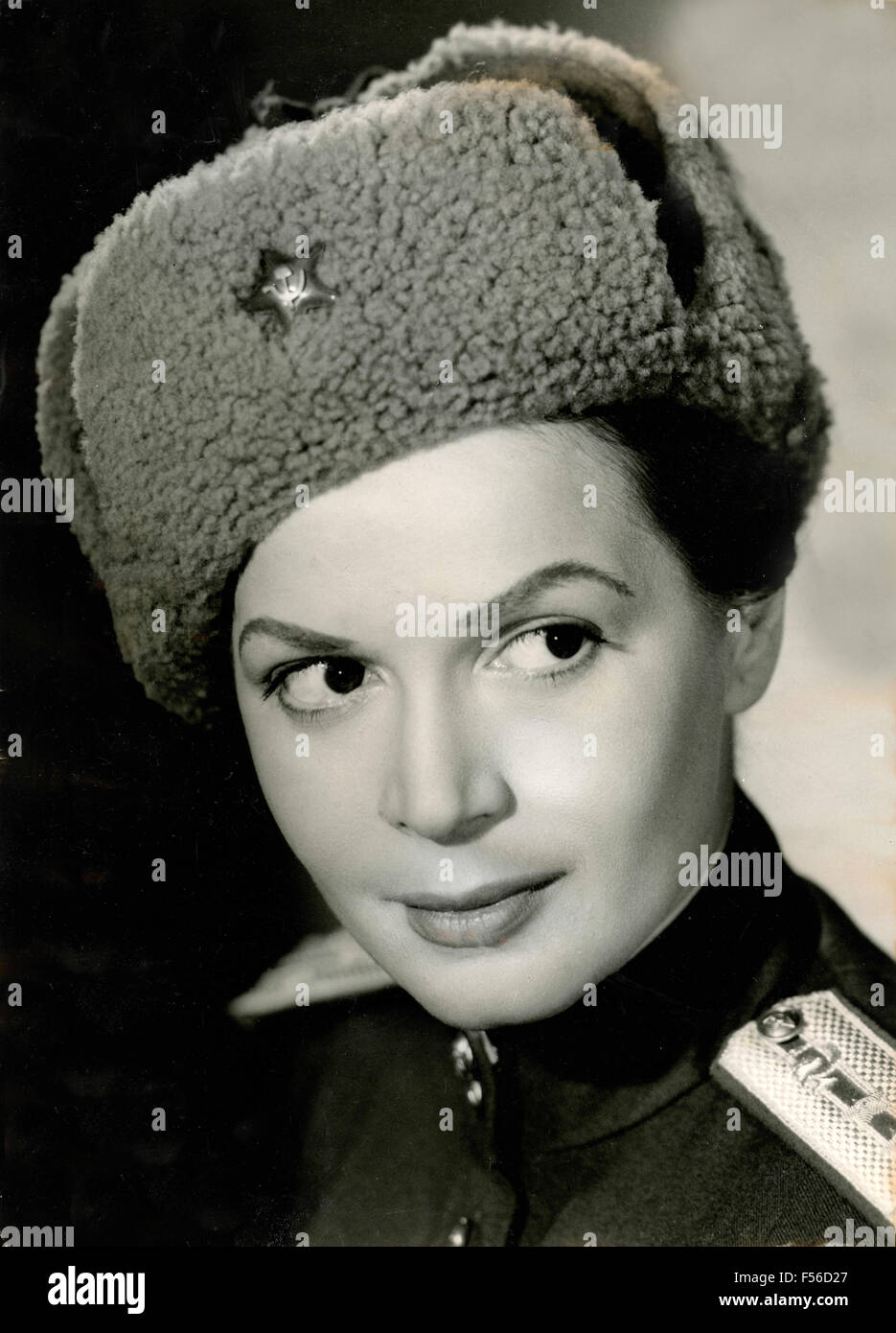 The actress Eva Bartok in a scene from the movie 'The Doctor of Stalingrad' Stock Photo
