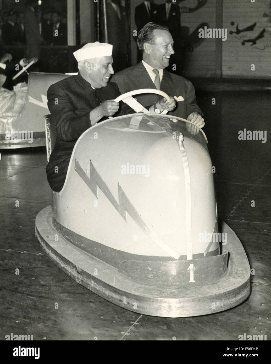 The Danish Prime Minister Hans Christian Hansen and the Indian Prime Minister Jawaharlal Nehru, Copenhagen, Denmark Stock Photo