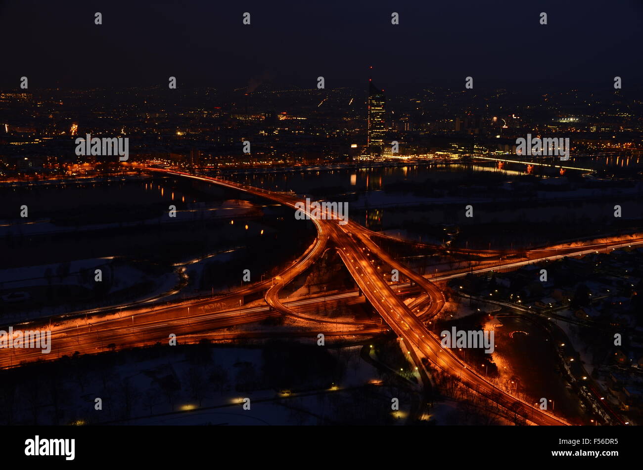 Vienna at Night Stock Photo