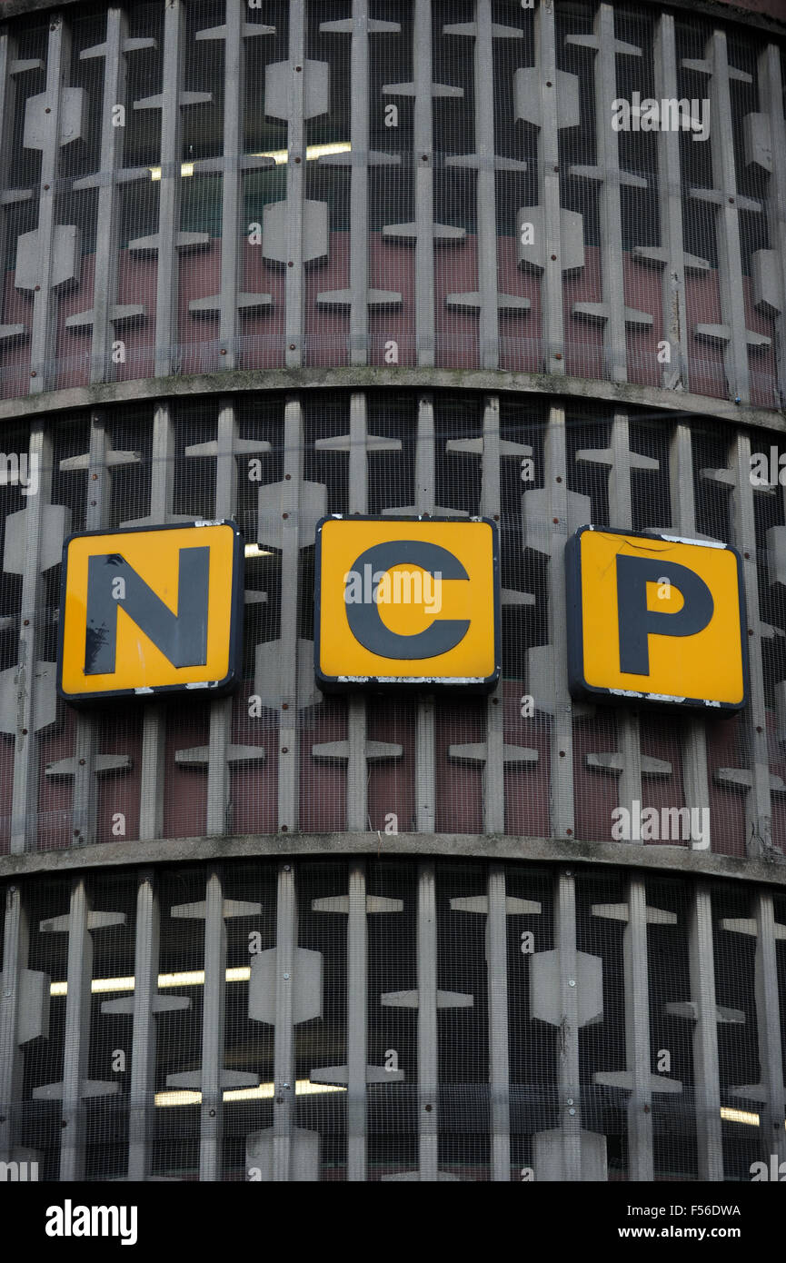 NCP (National Car Parks) sign logo. Stock Photo