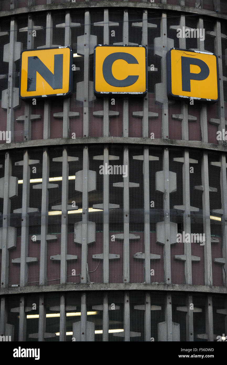 NCP (national car parks) car park sign logo. Stock Photo