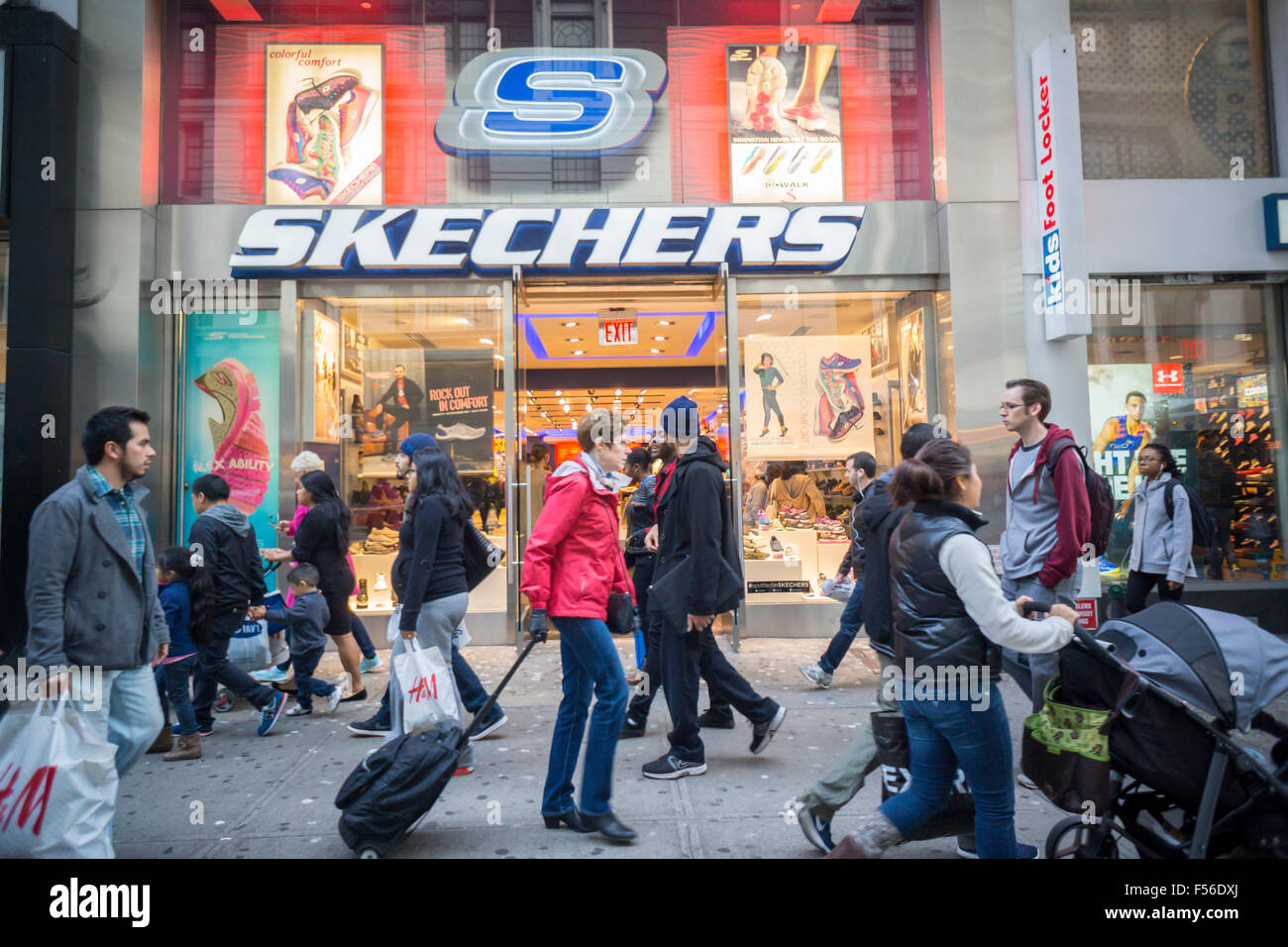 A Skechers store in Herald Square in New York on Saturday, October 24,  2015. Skechers recently reported third-quarter sales and revenue that  although higher still missed analysts' expectations causing its stock to