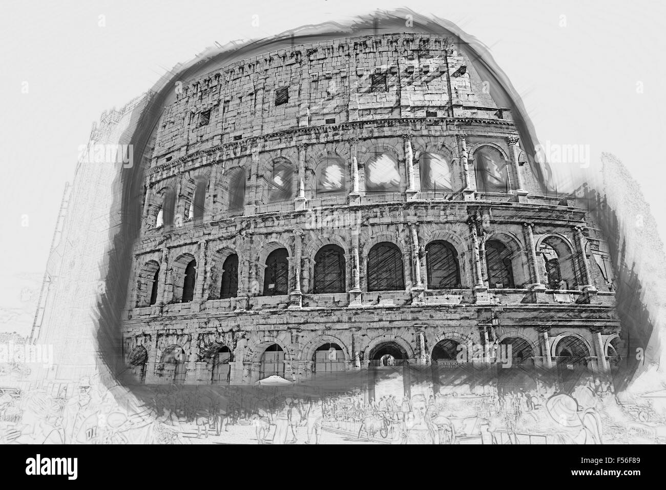 Hdr rome Black and White Stock Photos & Images - Alamy