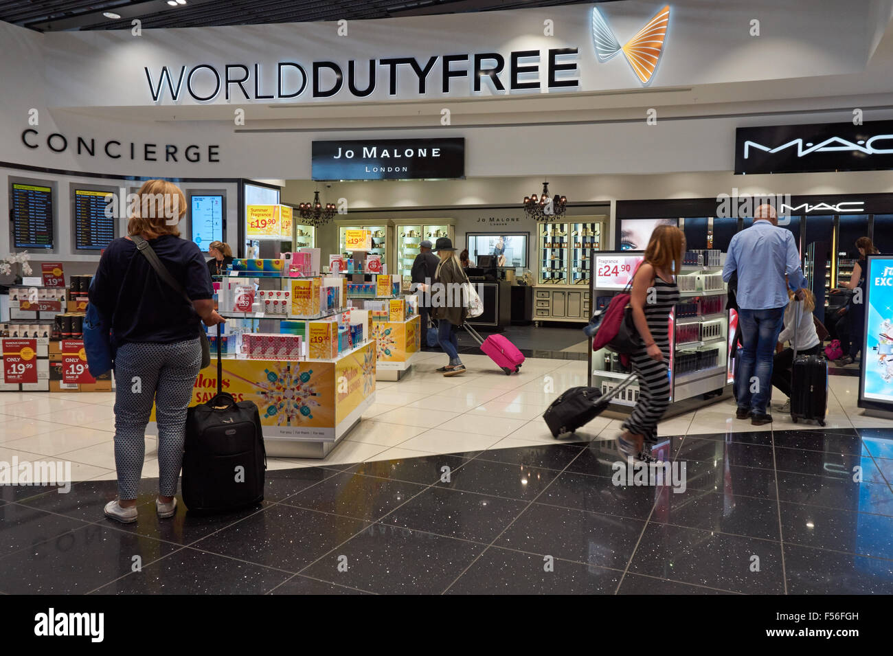 World Duty Free shop at London Stansted Airport Essex England United Kingdom UK Stock Photo