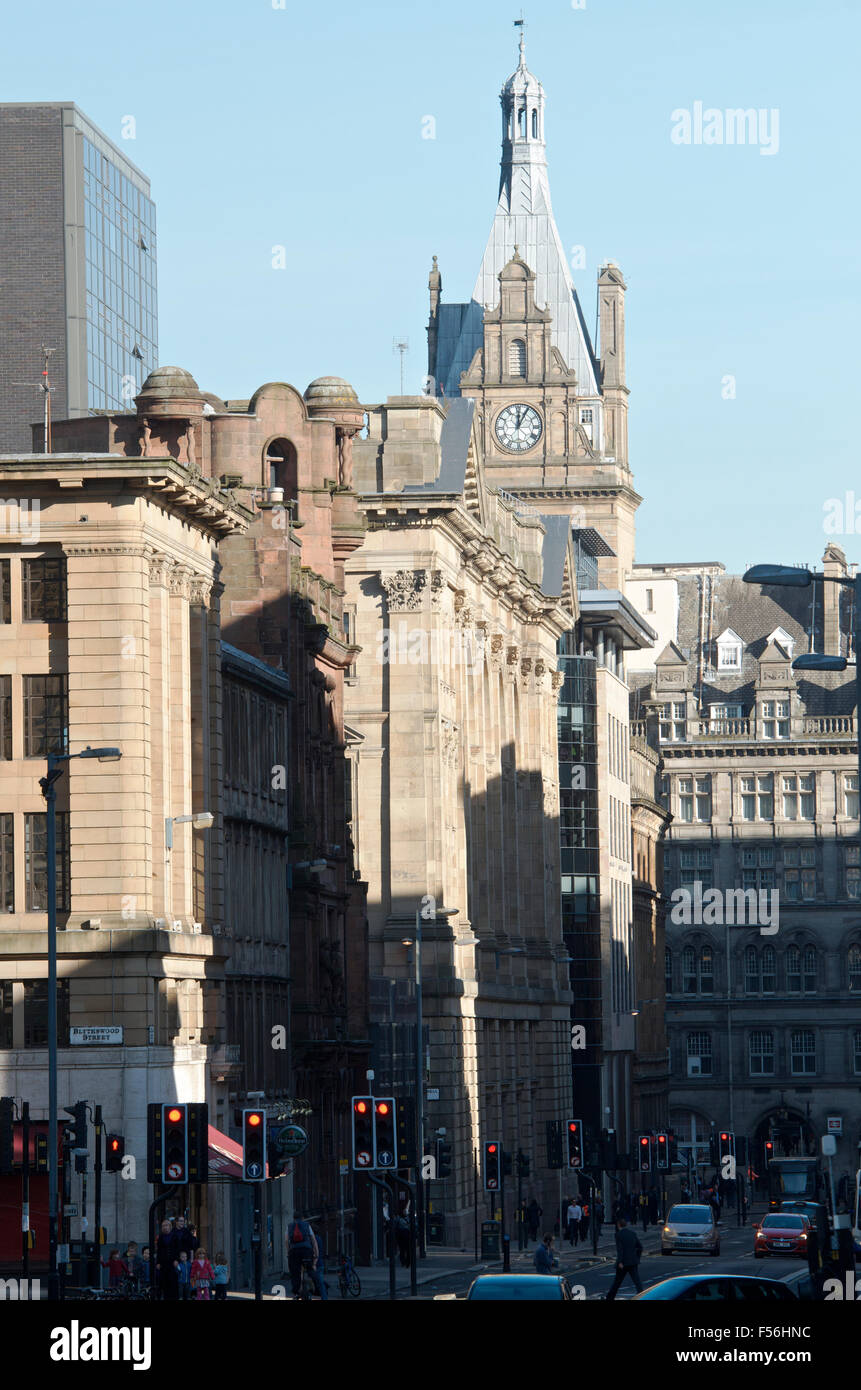 Bothwell Street looking towards Central Station, Glasgow Stock Photo