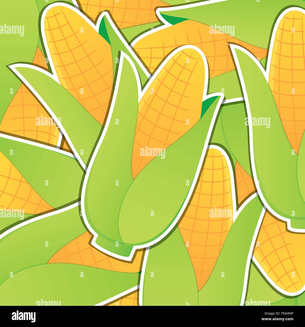 Corn sticker background/card in vector format Stock Vector Image & Art