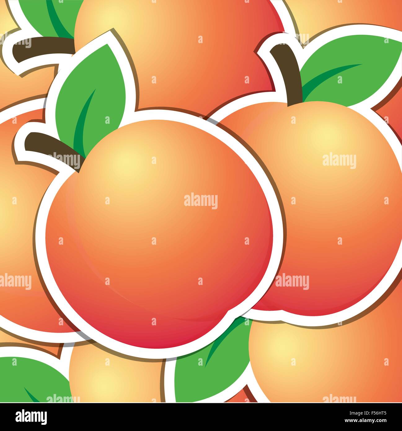 Peach Sticker Vector Peach sticker background/card in vector format Stock Vector Image & Art ...