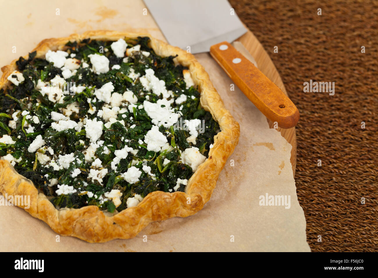 Spinach Feta Pie Stock Photo - Alamy