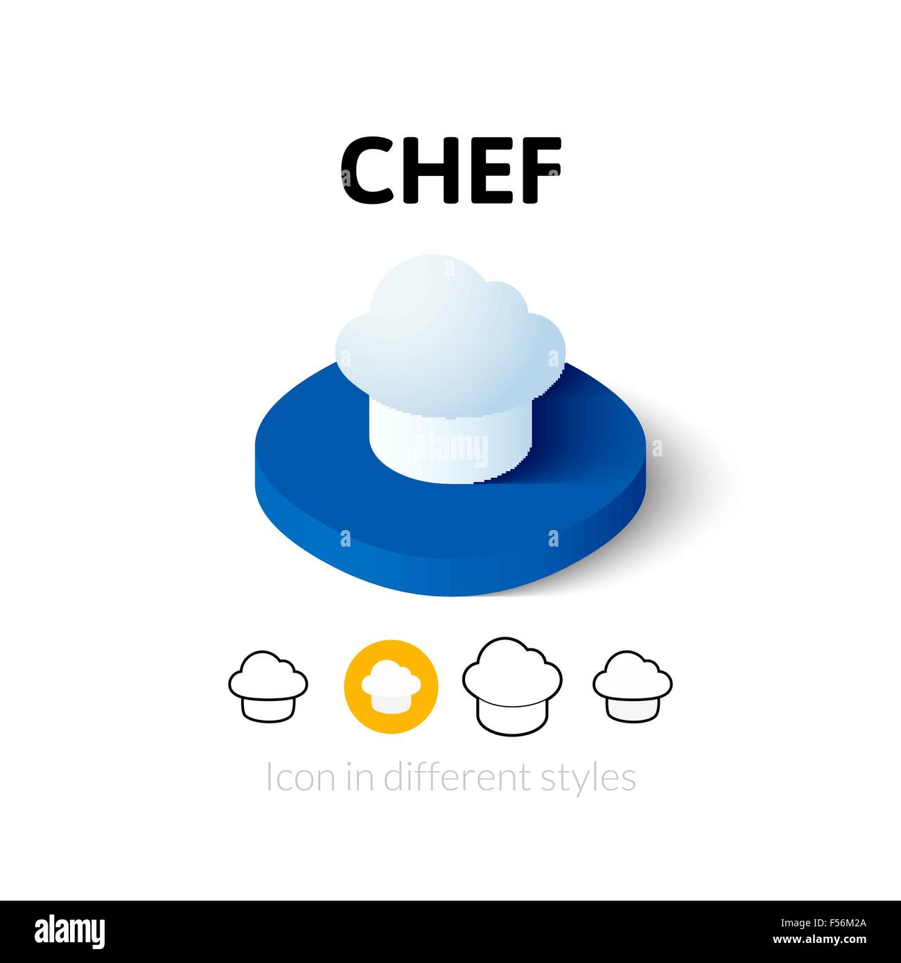 Chef icon in different style Stock Vector Image & Art - Alamy