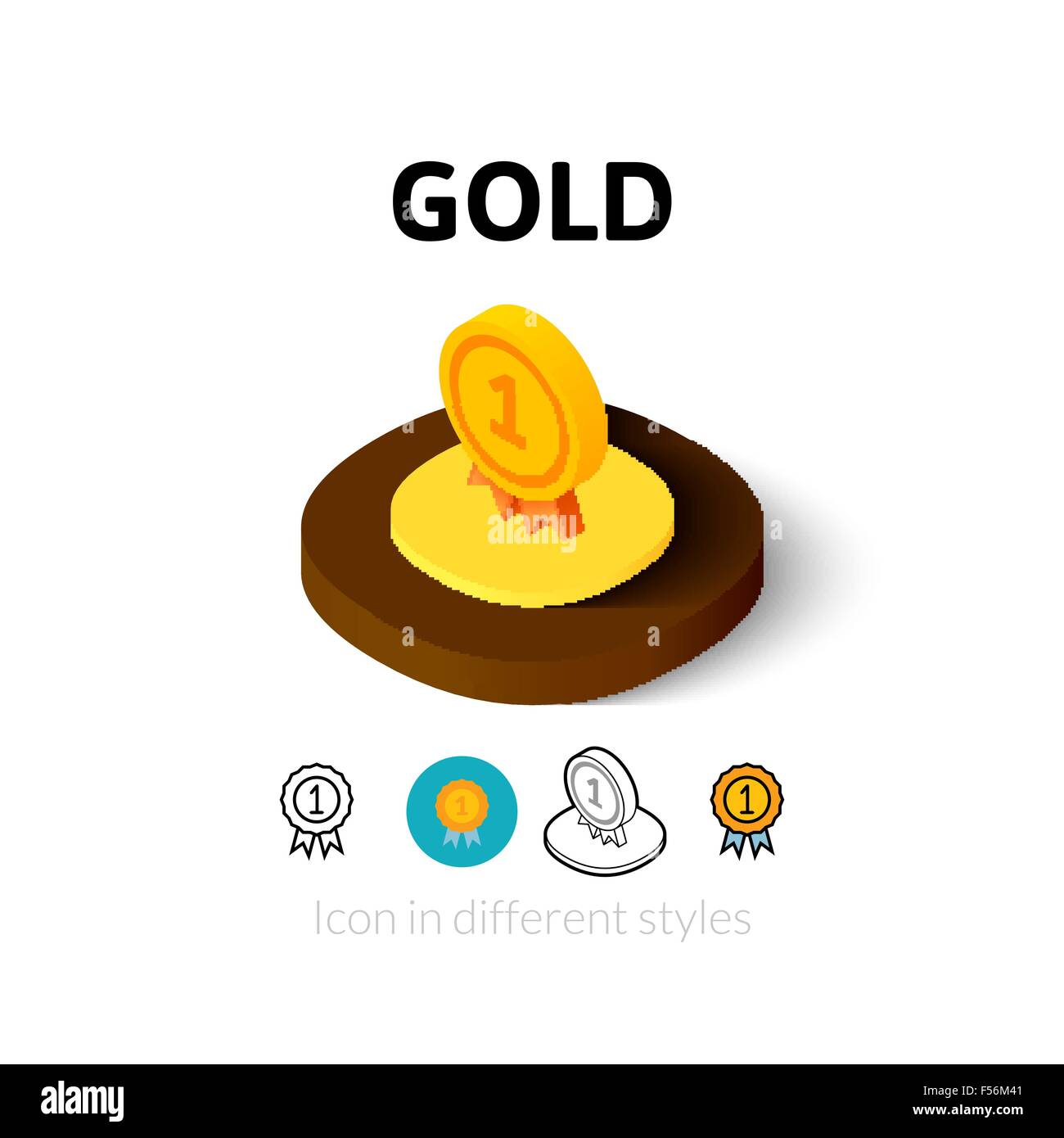 Gold icon in different style Stock Vector Image & Art Alamy