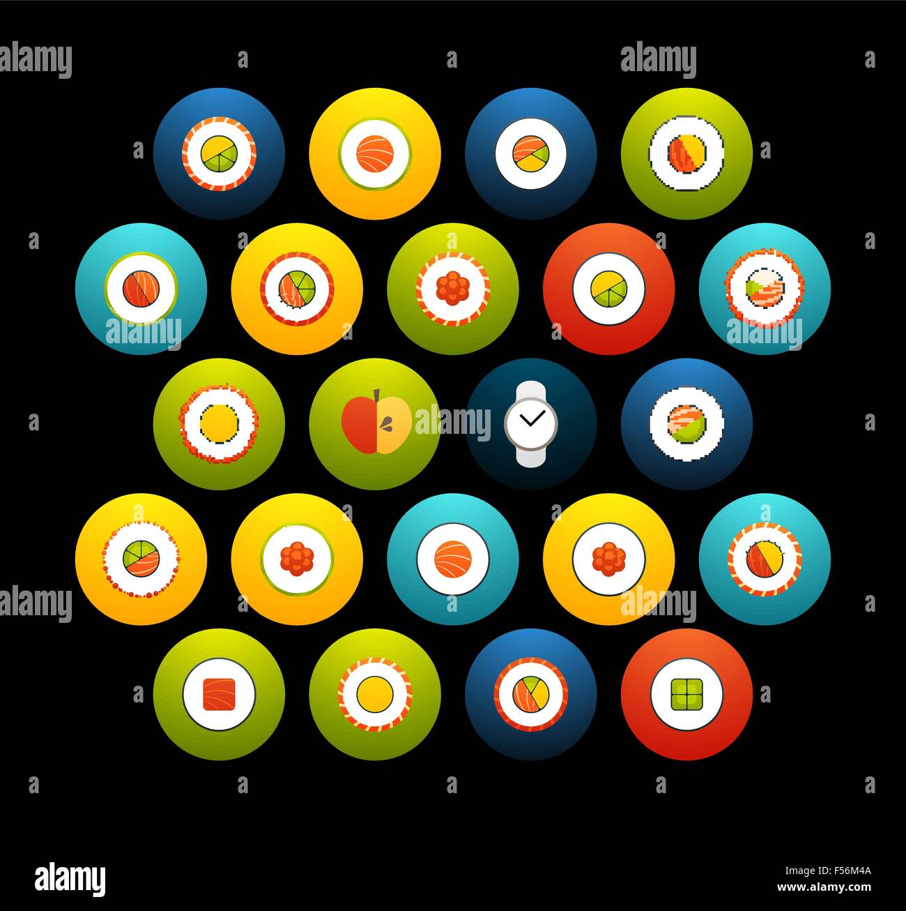 Flat icons set 17 Stock Vector Image & Art - Alamy