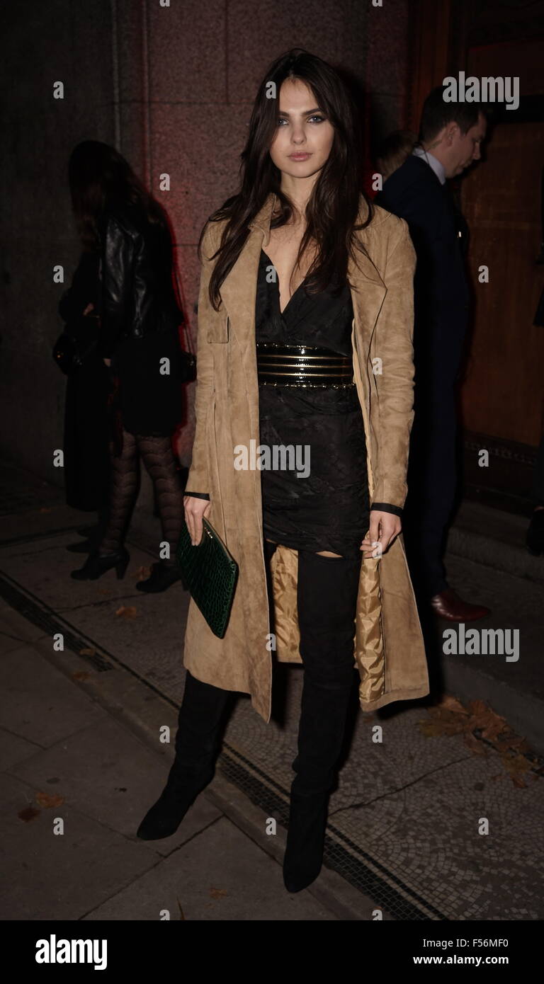 London, England, UK, 28th Oct 2015 : Doina Ciobanu attend the Veuve