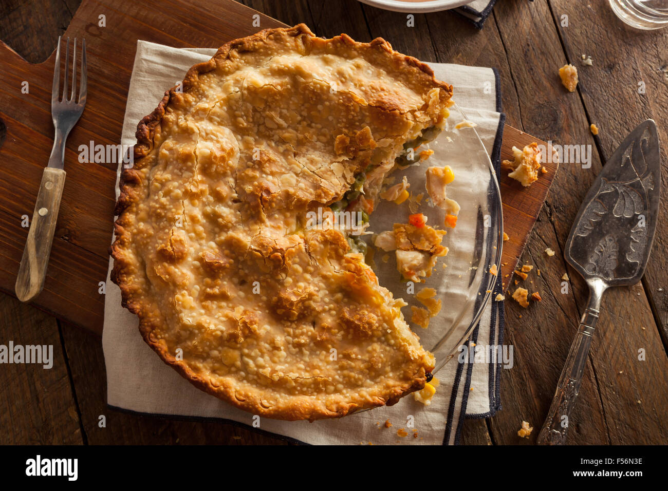 Chicken pie potato peas hi-res stock photography and images - Alamy