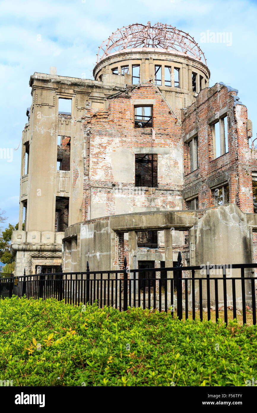 Japan, Hiroshima. Atomic bomb dome, the ruined Hiroshima Prefectural Industrial Promotion Hall Japan, Hiroshima. Atomic bomb dome, the ruined Hiroshima Prefectural Industrial Promotion Hall