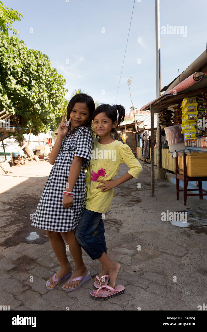 MANADO, NORTH SULAWESI, INDONESIA - AUGUST 5, 2015: Indonesian girls in ...