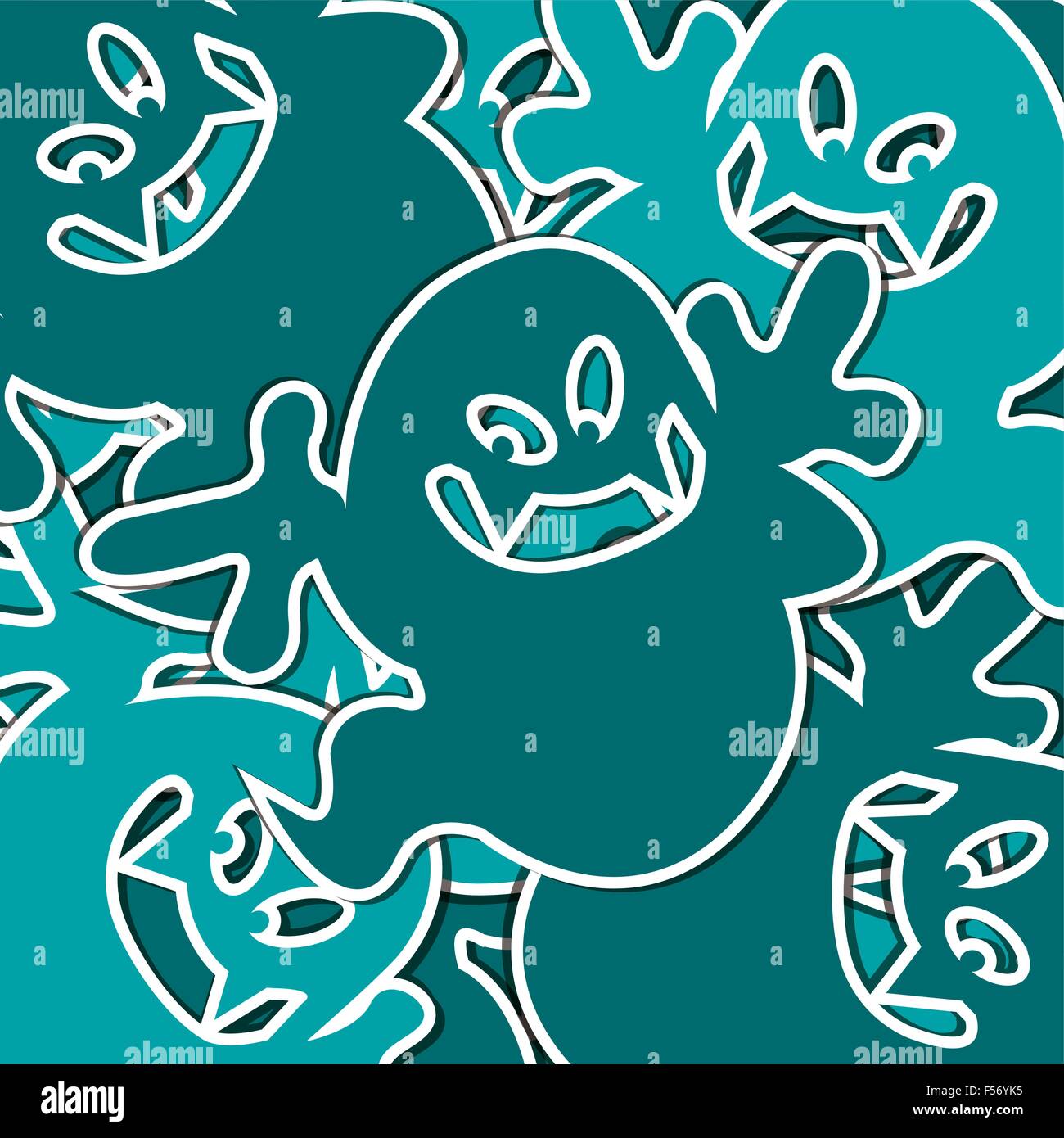 Sticker Overlay Vector Halloween sticker overlay card in vector format Stock Vector Image ...