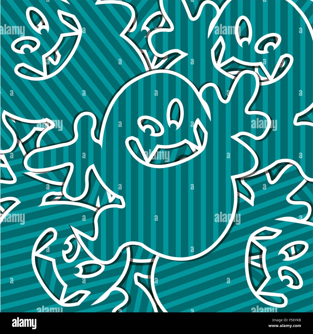 Sticker Overlay Vector Halloween sticker overlay card in vector format Stock Vector Image ...