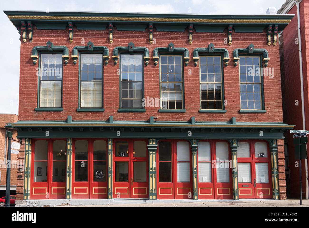 The offices of the Cox Law Group in an historic building, Staunton