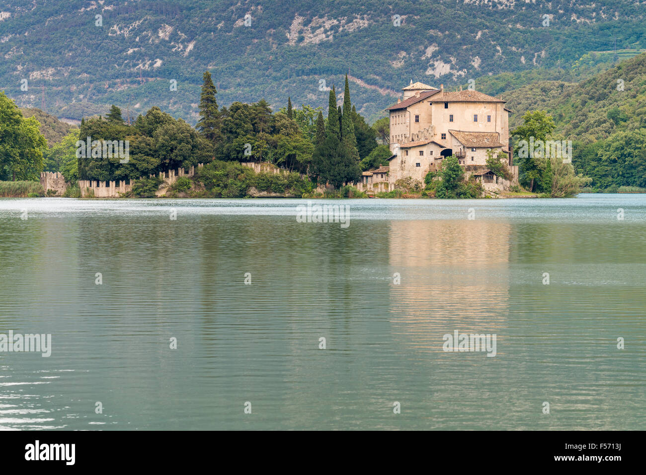 Lago di Toblino, Italy, Europe. Stock Photo