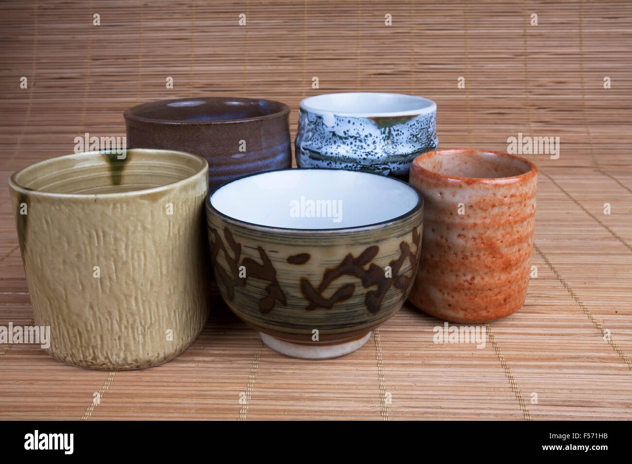 Collection of Traditional Japanese cups Stock Photo Alamy