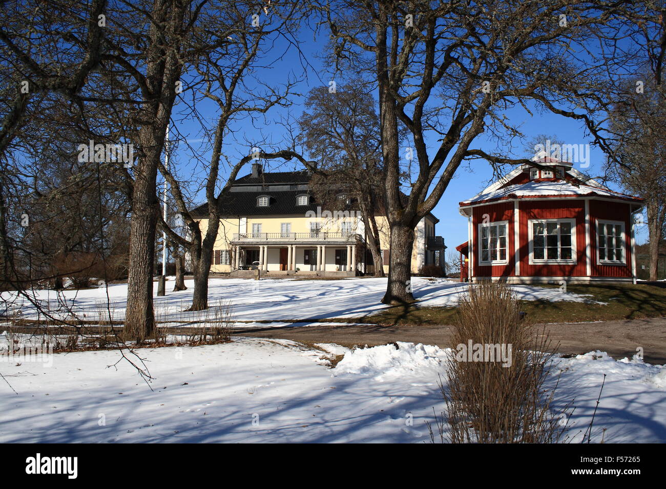 Mansion in Sunne Municipality in Värmland, Sweden, where author Selma Lagerlöf was born and raised. Stock Photo