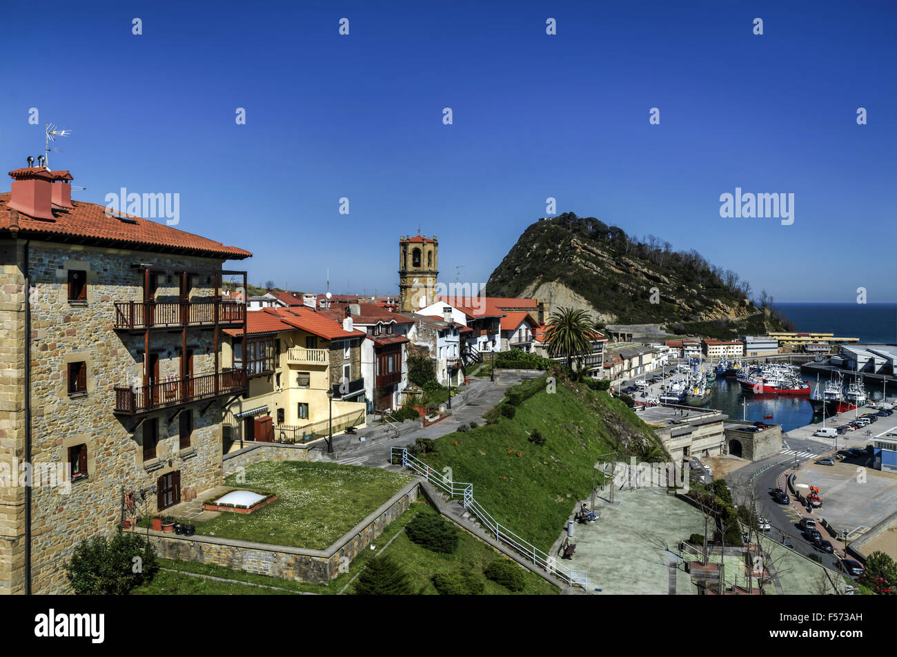 Beautiful view at the Getaria city Stock Photo