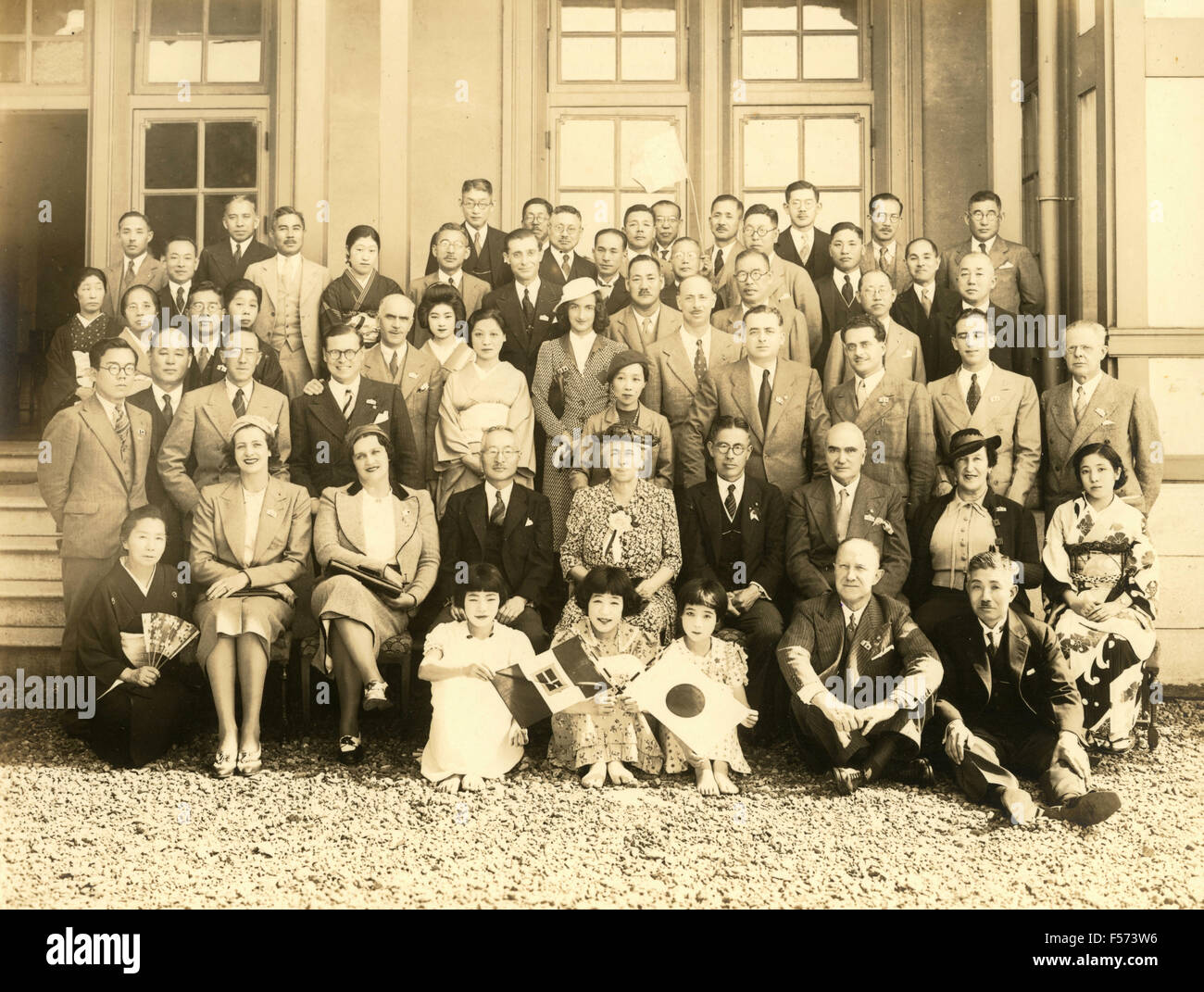 Group photo during the ItaloJapanese trade agreements, Japan Stock