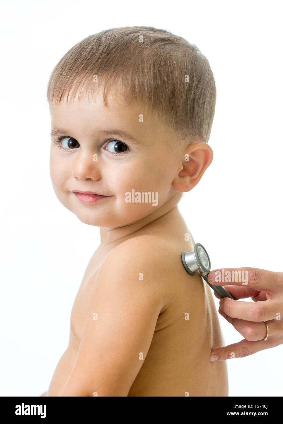 child medical examination Stock Photo
