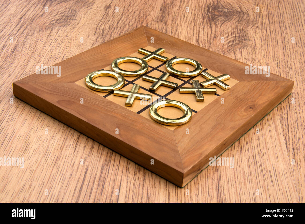 Noughts and crosses game Stock Photo Alamy