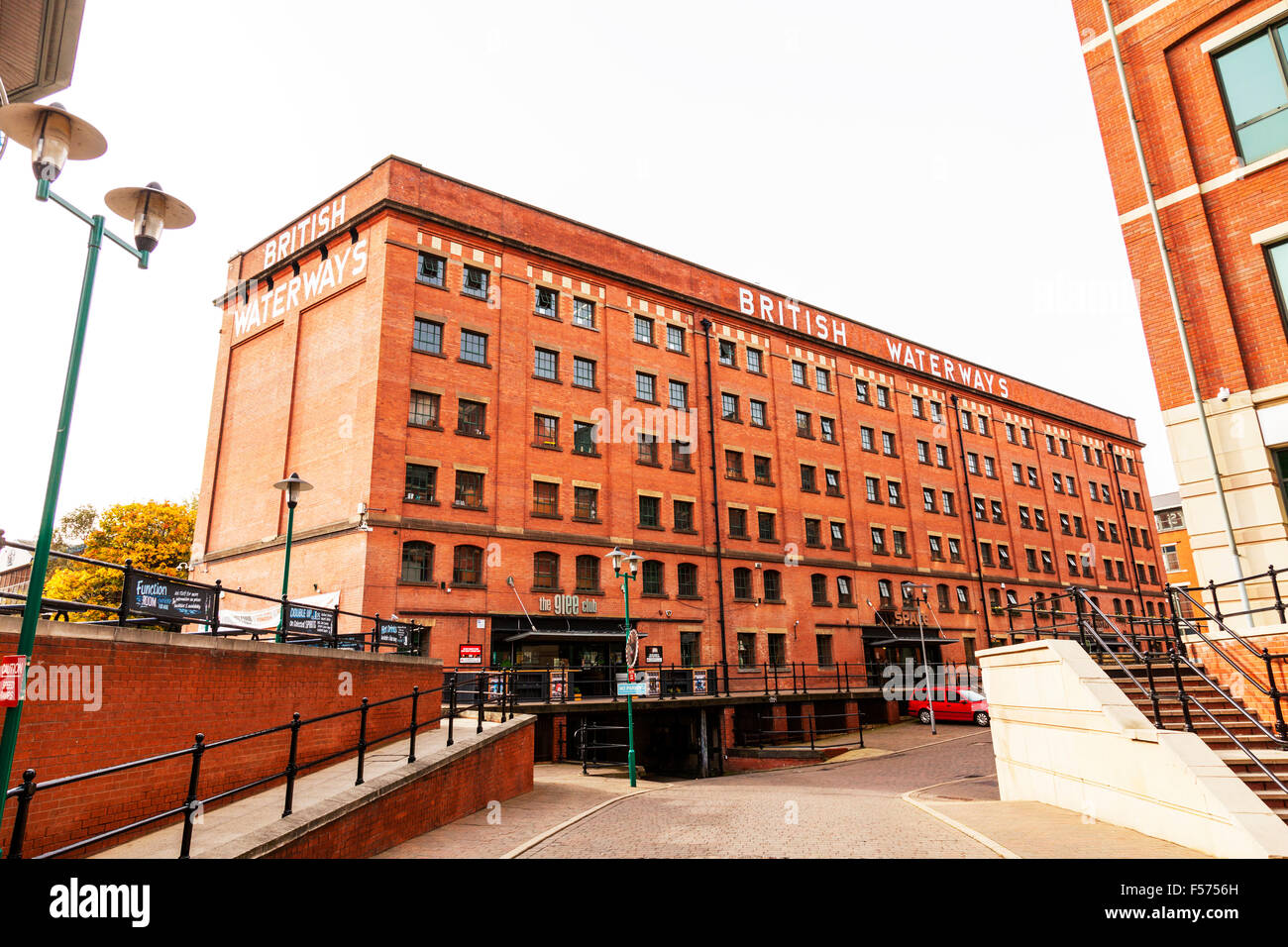 British Waterways building Nottingham City centre UK England sign