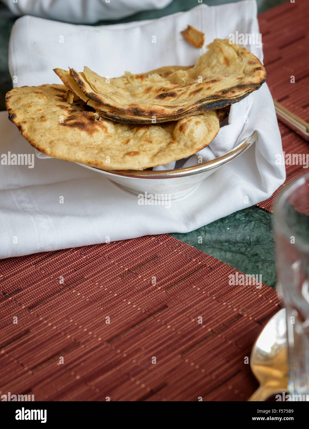 Indian bread tandoori roti Stock Photo