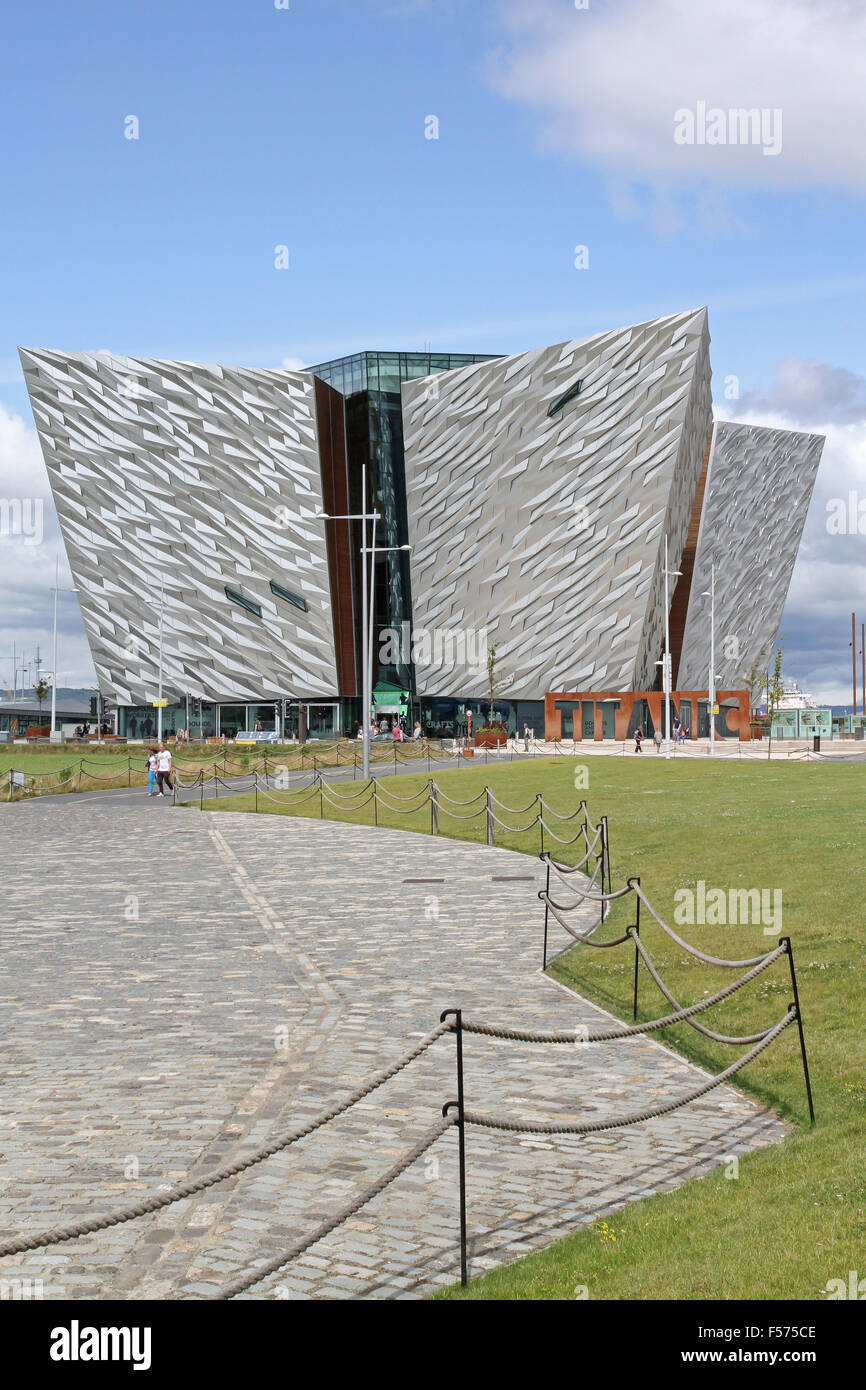 The Titanic Visitors Centre in Belfast's Titanic Quarter Stock Photo