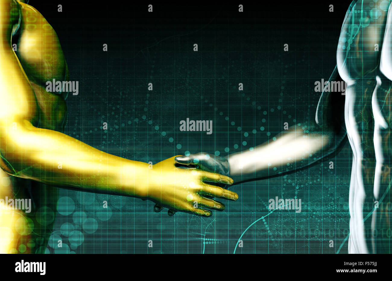 Integration with Technology as a Art Concept Stock Photo