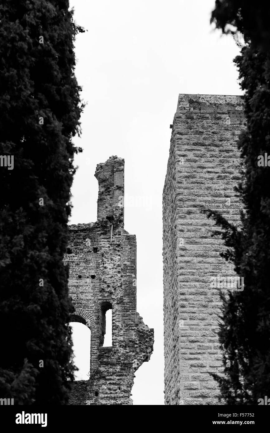 Italy, Trezzo sull'Adda castle Stock Photo
