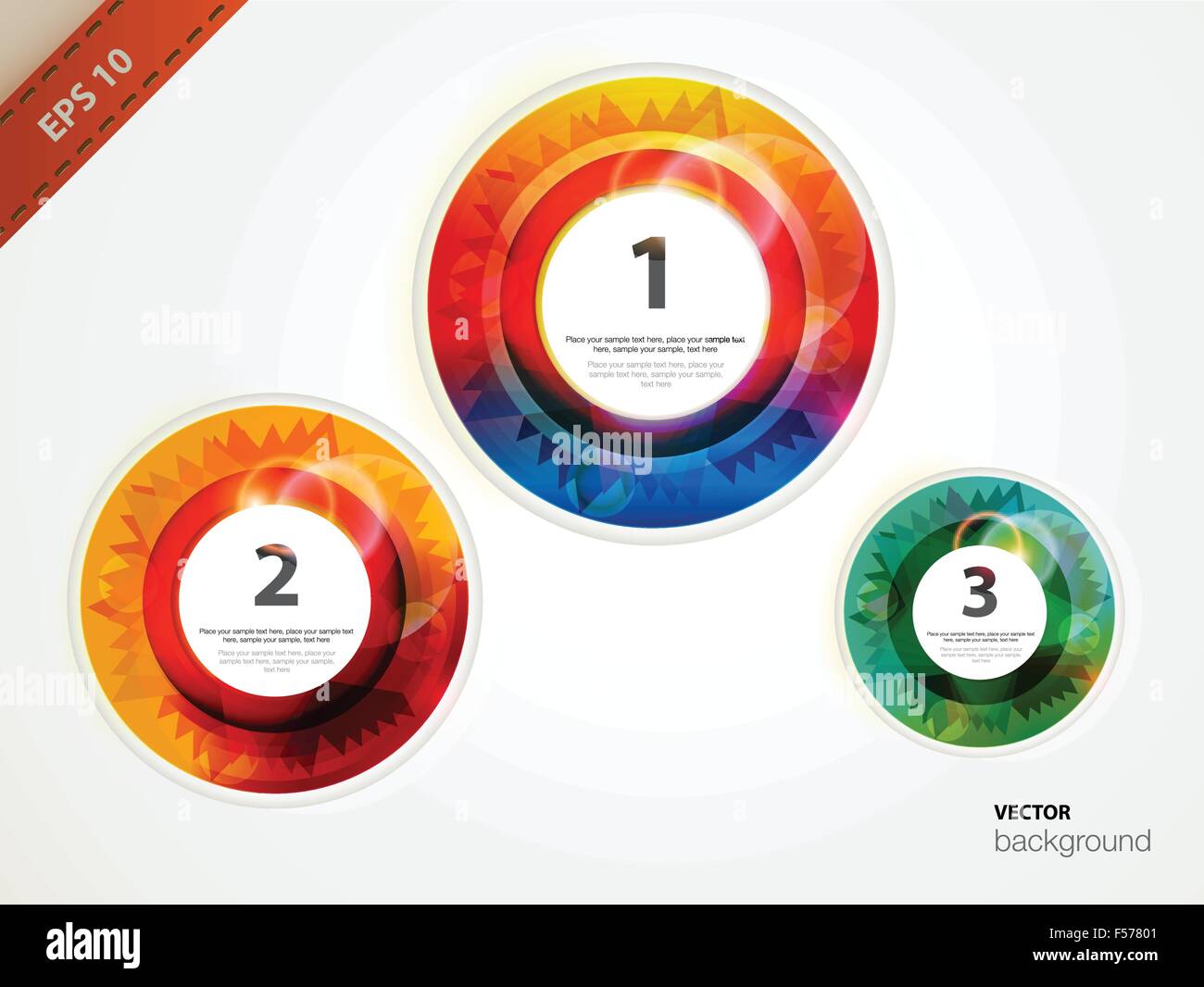 Circle blocks. Product choice or versions. Vector Stock Vector Image