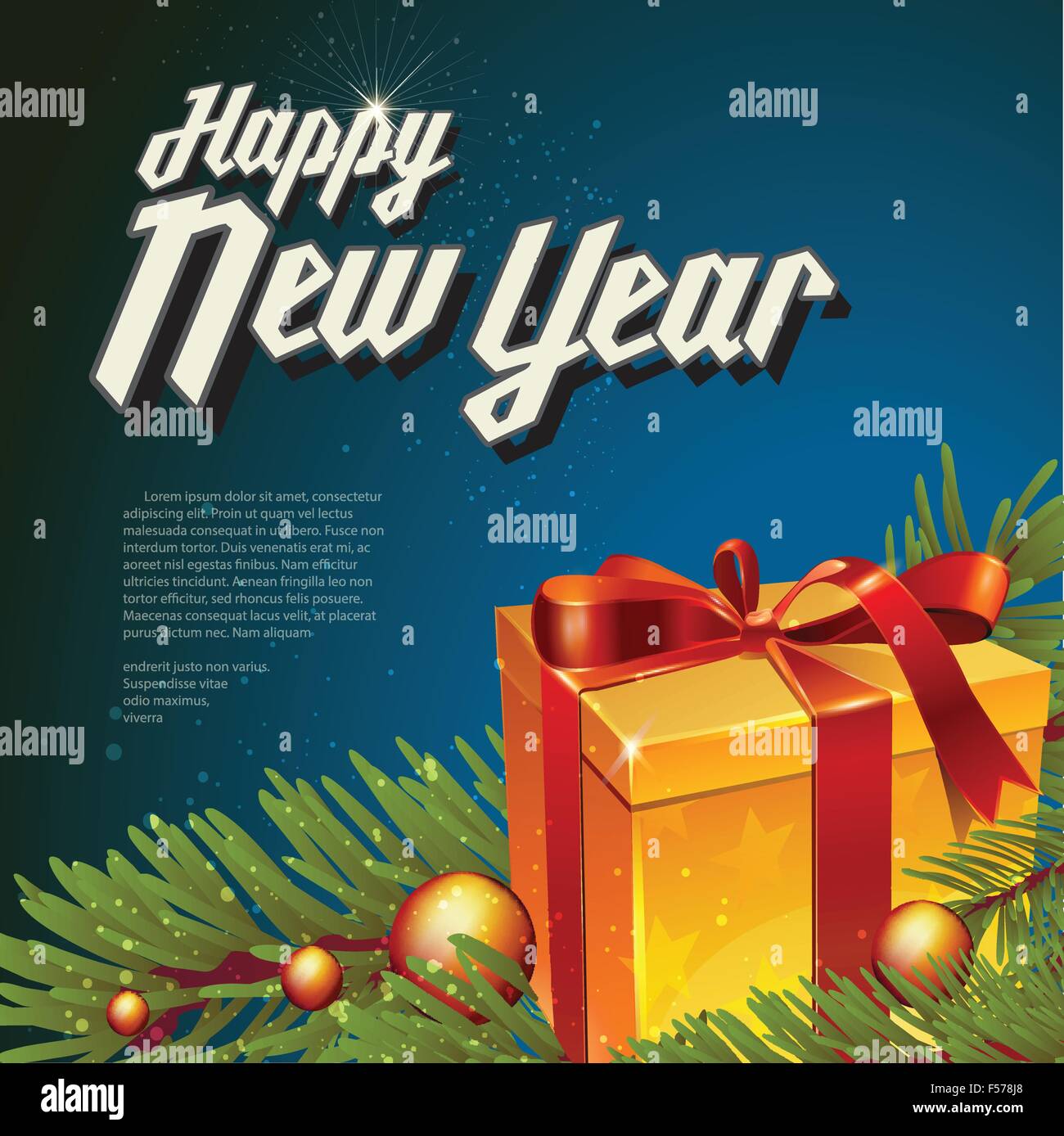 Vector illustration with new year lettering Stock Vector Image & Art ...