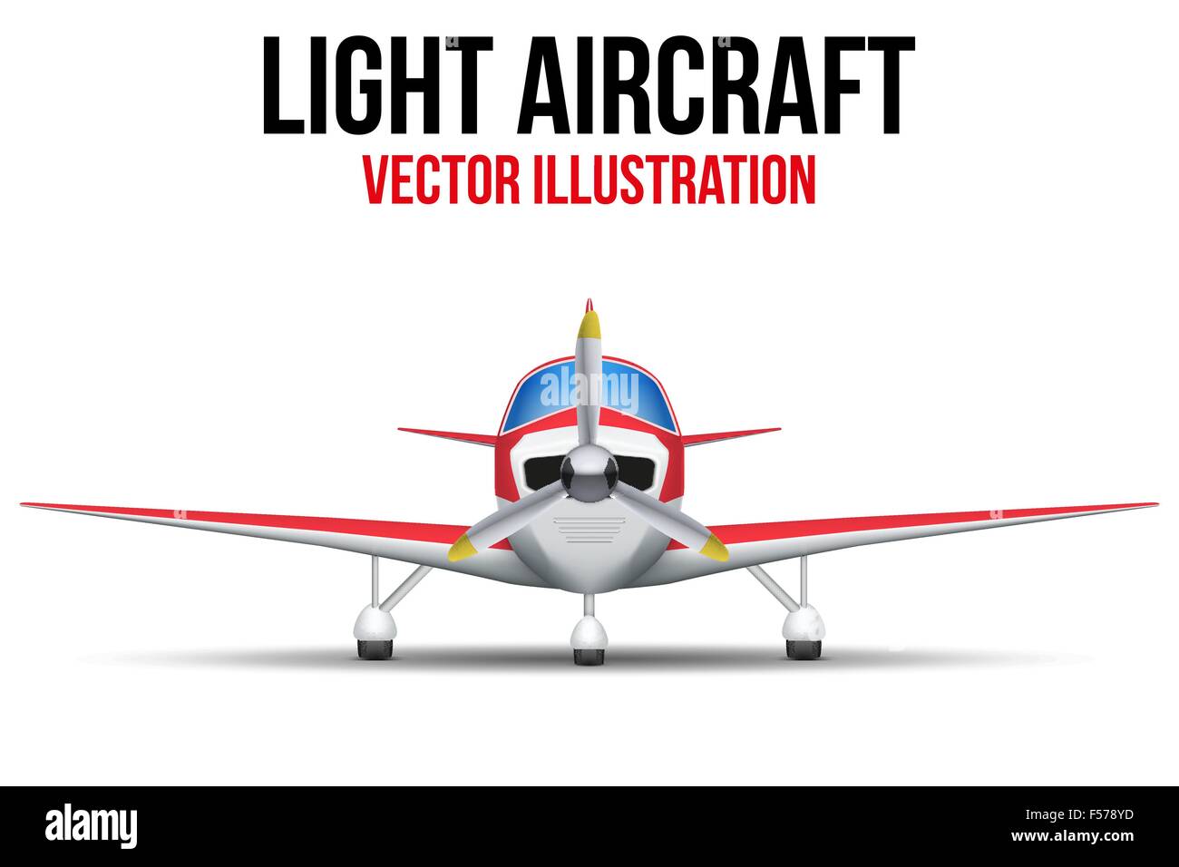 Civil Light Aircraft Stock Vector