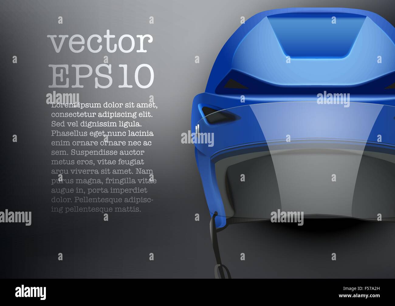 Background of Classic blue Ice Hockey Helmet with glass visor Stock ...