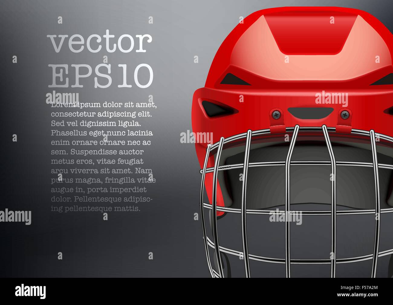 Background of Classic red Ice Hockey goalkeeper Helmet with visor Stock ...